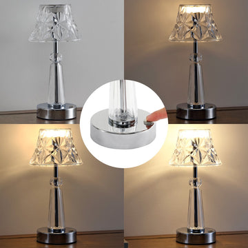 Madelyn 11.5" Bohemian Classic Acrylic Rechargeable Integrated LED Table Lamp - JONATHAN Y